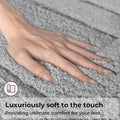 Bath Rugs 3-Piece Set in Grey Microfiber, Non-Slip, U-Shaped