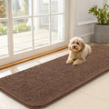 OLANLY Dog Door Mat for Muddy Paws 59x20, Absorbs Moisture and Dirt, Absorbent Non-Slip Washable Doormat, Quick Dry Chenille Mud Mat for Dogs, Entry Indoor Entryway Carpet for Inside Floor, Mocha