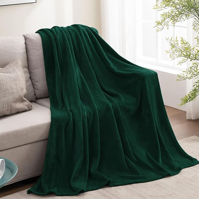 BEDELITE Fleece Blanket Christmas Forest Green Throw Blankets for Couch & Bed, 300GSM Luxury Plush Cozy Fuzzy Blanket 50" x 60", Super Soft Warm Lightweight Throw Blanket for Travel Camping