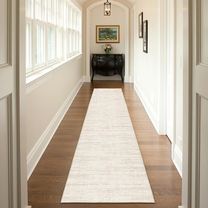 2.5x10 Washable Runner Rugs,10 ft Runner Rug for Hallways,Ultra-Thin Abstract Long Stain Resistant Rug Runner，Non-Slip Backing Kitchen Runner Rugs for Bedroom，Entryway，Living Dining Room