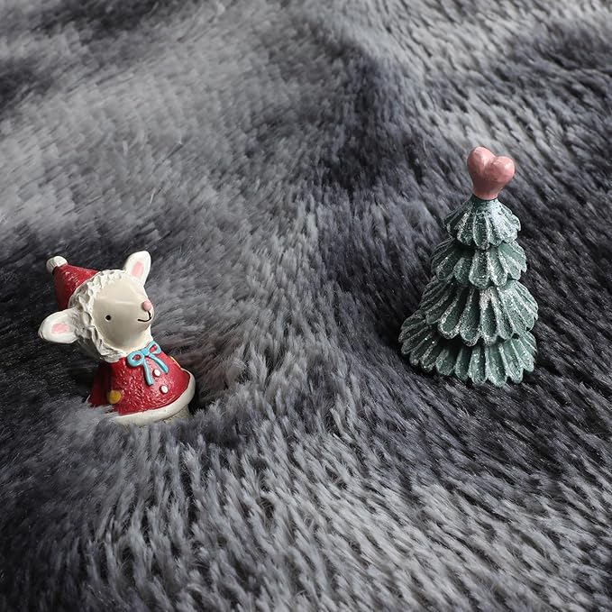 Amdrebio Tie-Dyed Dark Grey Round Area Rug 5Ft for Living Room Bedroom, Soft Furry Shaggy Circle Rugs for Classroom Playroom Dorm, Modern Cool Shag Fluffy Fuzzy Circular Carpet for Men Kids Teen Boys