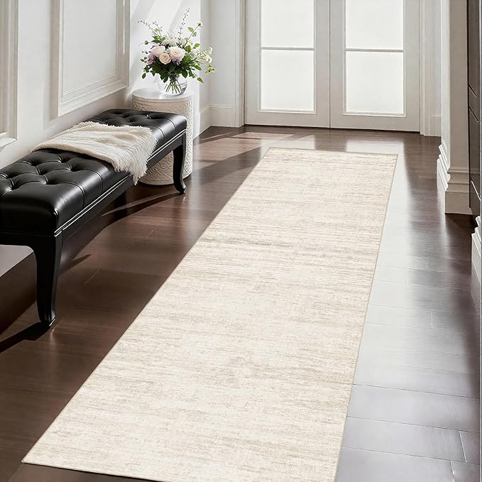 2x5 Washable Runner Rugs，Modern Abstract Rug Runner,Ultra-Thin Kitchen Runner Rug Non-Slip Backing Entryway Runners,Bathroom Carpet for Hallways,Bedroom，Laundry Room