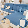 Couch Cushion Covers for Sofa Couch Covers Wear-Resistant Universal Sofa Cover Washable Stretch for Sectional Slipcovers (Texture-Blue,Extra Large Single Seat Cover)