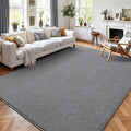 AROGAN Modern Shag Area Rug for Living Room, 6x9 Feet Washable Rugs for Bedroom, Indoor Floor Carpet, Plush Memory Foam Bedside Rugs for Kids Girls Teens Room Low Pile Rug Decor, Grey