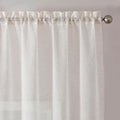 Simplebrand Natural Linen Textured Sheer Curtains 63 Inch Length 2 Panels, Rod Pocket Solid Color Window Sheer Curtain Panels, Elegant Curtains & Drapes for Living Room, Bedroom (40" W x 63" L)