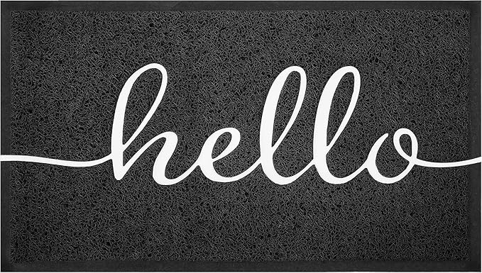 EARTHALL Funny Hello Mats Outdoor, Front Door Mat for Outside Entry, Doormat Outside/Inside Entrance, Front Door Rugs for Entryway Indoor, Outdoor Mats for Home Entrance, Front Porch Decor 20"x32"