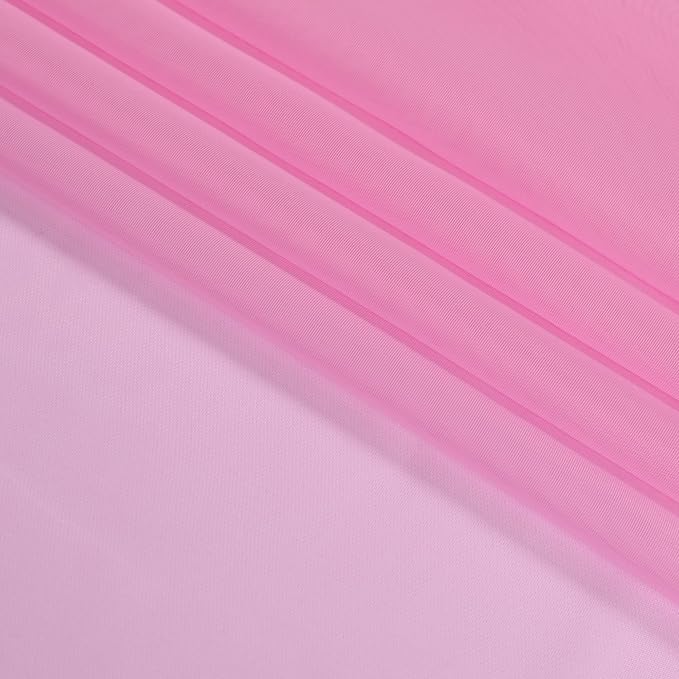 OWENIE Sheer Pink Curtains, Sheer Curtains 84 inch Length 2 Panels Set, Rod Pocket Voile Fimly Sheer Drapes for Living Room/Bedroom, 2pcs, Each 42" W x 84" L