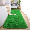 Chicrug Soft Runner Rug for Bedroom Living Room Plush Fluffy Rug 2x6 Feet, Shag Furry Runner Rug Carpet Non Shedding for Nursery Children Kids Girls Room Home Decorative, Grass Green