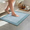 Bathroom Rugs 24x17 Non Slip Washable, Dusty Blue Bath Mat for Bathroom Floor Tub, Soft Absorbent Quick Dry Mats for Shower, Bathtub,Home Decor