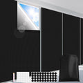 FADOTY Blackout Curtains for Bedroom, Portable 100% Black Out Window Cover Film, Cuttable Blackout Shades Fabric Sheet, No Drill Window Blinds, Sun Heat Light Blocker for Travel Media Dorm, 57'' W