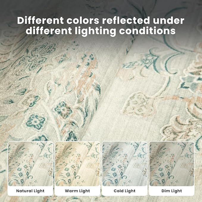Washable Rugs 8x10 Area Rugs for Living Room-Modern Abstract Rugs for Bedroom,Dining Room,Ultra Soft Low Pile Large Carpet with Non Slip Rubber Backing,Neutral Accent Rug for Nursery Home Office