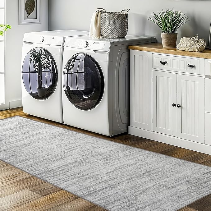 Washable Runner Rugs 3x10 Abstract Kitchen Runner Rug Non Slip Backing, Ultra-Thin Carpet Runners for Hallway 10 ft,Long Rug Runner for Entryway Living Room Bedroom Laundry Room