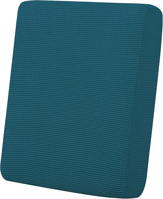 Easy-Going Stretch Cushion Cover Sofa Cushion Furniture Protector Sofa Seat Sofa slipcover Sofa Cover Soft Flexibility with Elastic (Chiar Cushion,Peacock Blue)