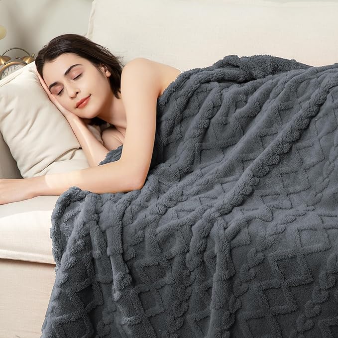 Aganear Blanket King Size - Lightweight Portable Fuzzy Cozy Soft for Couch, Sofa, Bed, Office - Breathable, Skin-Friendly for All Season Accessories (108"x90", Gray)