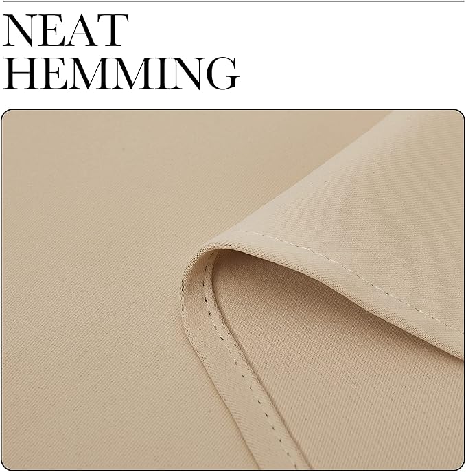 NICETOWN Blackout Curtain Panels for Bedroom, Biacotti Beige, 2 Panels, W29 x L20-inch, Thermal Insulated Grommet Top Blackout Draperies and Drapes for Basement