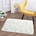 Tepook Super Soft Fluffy Rug for Bedroom, Modern Shaggy Fuzzy Kids Rugs for Living Room, Plush Indoor Nursery Home Decor Dorm Carpet with Non-Slip Bottom, Cream White, 2 X 3 Feet