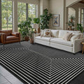 Latte&Fog 6x9 Area Rugs for Living Room Bedroom, Modern Abstract Washable Rug, Boho Non Slip Low Pile Carpet for Indoor Dining Room, Office, Dorm, Classroom, Farmhouse and Kids Room