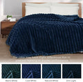 Flannel Fleece, California King Size – Navy Blue, 120x120 Inches