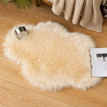 MIULEE Luxury Super Soft Fluffy Area Rug Faux Fur Cloud Shape Rug Decorative Plush Shaggy Carpet for Bedside Sofa Floor Nursery 2 x 3 Feet, Light Yellow