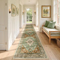 Area Rugs 2'6''x14' Runner Rug Non Slip Washable for Kitchen Hallway Bedroom Beside Laundry Room Bathroom Rug, Floor Carpet, Brick Red Rust Neutral Brown Burnt Orange Green