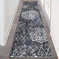 HEBE Hallway Runner Rug 2'x8' Washable Vintage Distressed Area Rugs Non Slip Laundry Rug Runner Boho Floor Carpet Runners for Hallways Entryway Laundry Room Kitchen Bathroom