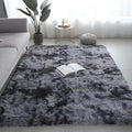 Shag Area Rugs for Bedroom Living Room,8X10 Ultra Soft Fluffy Area Rugs for Dorm, Indoor Carpet Nursery Rugs for Kids Girls Room Home Decor, Black Grey