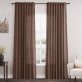 Mocha Mousse Curtains 84 Inch Length 2 Panels Set Back Tab Rod Pocke tLinen Blend Light Filtering Semi Sheer Textured for Neutral Farmhouse Living Room and Bedroom Decor 52x84