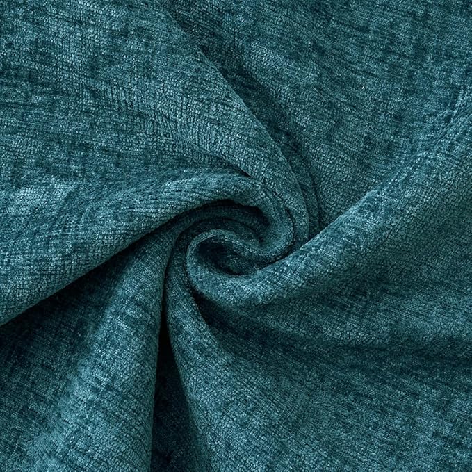 MIULEE Pack of 2 Couch Throw Pillow Covers 18x18 Inch Dark Teal Farmhouse Decorative Pillow Covers with Stitched Edge Soft Chenille Solid Dyed Spring Pillow Covers for Sofa Bed Living Room