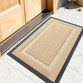 OLANLY Front Door Mat Indoor Outdoor Entrance, Waterproof All-Season, All-Weather Doormat, Sturdy Natural Rubber, Fade Resistant, Low Profile, Easy Clean Patio Porch Entryway Mat, 23.5x15.5, Beige