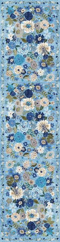 Rug for Hallways Kitchen Rug 2'6" x 14', Non Slip Washable Rugs with Rubber Backing Soft Floral Carpet Runner for Hallways, Kitchen, Laundry, Bedroom, Bathroom(2.6 x 14, Blue Garden)