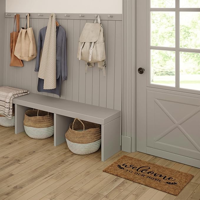 Barnyard Designs Doormat Welcome Mat for Outdoors, Large Front Door Entrance Mat, Brown (Welcome to Our Home, 30x17)