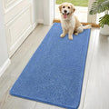 OLANLY Dog Door Mat for Muddy Paws 70x35, Absorbs Moisture and Dirt, Absorbent Non-Slip Washable Doormat, Quick Dry Chenille Mud Mat, Entry Indoor Entryway Carpet for Inside Floor, Cornflower Blue