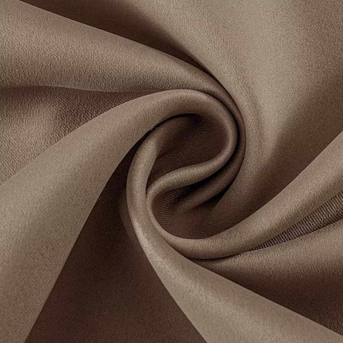 Joydeco Blackout Curtains for Bedroom 90 inch Long 2 Panels, Thermal Insulated Room Darkening Curtains with Grommets, Soft Window Drapes for Living Room (W52 x L90 Inch, Khaki)
