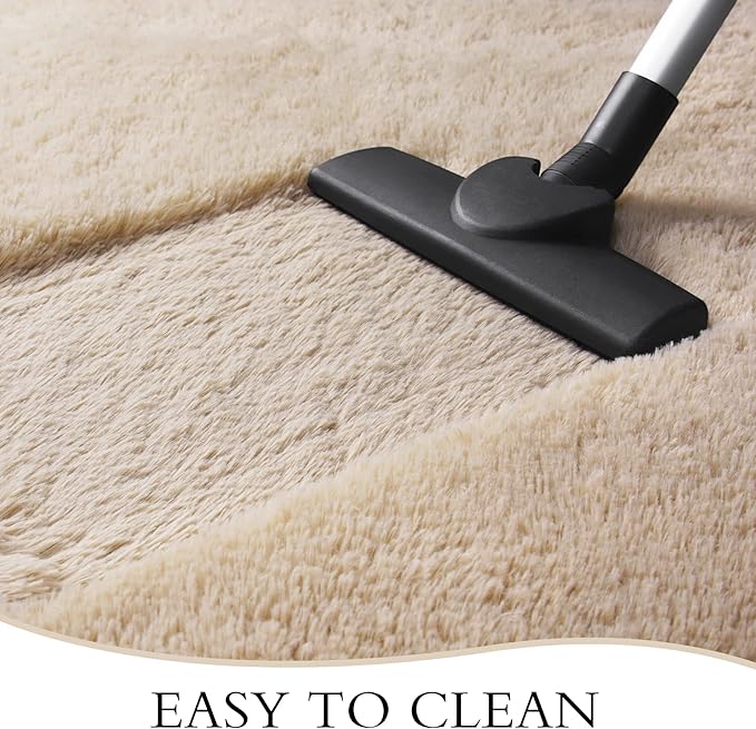 Chicrug Soft Runner Rug for Bedroom Living Room Plush Fluffy Rug 2x4 Feet, Shag Furry Runner Rug Carpet Non Shedding for Nursery Children Kids Girls Room Home Decorative, Camel