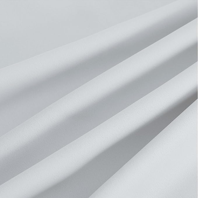 NICETOWN Room Darkening Draperies Curtains Panels, 2 Panels Greyish White W52 x L108