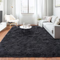 Rugs for Bedroom 4x6, Soft Shaggy Modern Shag Area Rug for Living Room, Upgrade Non-Slip Plush Fluffy Carpet for Kids Boys Girls Room Home Decor Aesthetic, Charcoal Gray