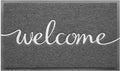 CozyBounty Door Mat Welcome Mats Outdoor Indoor Non-Slip Doormat for Entryway Low-Profile Floor Mat for Yard, Garage, High Traffic Areas (32"x20", Grey)