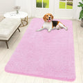 OLANLY Dog Door Mat for Muddy Paws 59x32, Absorbs Moisture and Dirt, Absorbent Non-Slip Washable Doormat, Quick Dry Chenille Mud Mat for Dogs, Entry Indoor Entryway Carpet for Inside Floor, Pink
