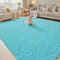 Rugs for Living Room 5x8, Alfombras para Salas Shag Large Plush Soft Area Rug, Shaggy Carpets for Bedroom, Kids Boys Girls Home Decor Aesthetic(Teal Blue, 5 x 8)