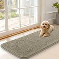 OLANLY Dog Door Mat for Muddy Paws 47x17, Absorbs Moisture and Dirt, Absorbent Non-Slip Washable Doormat, Quick Dry Chenille Mud Mat, Entry Indoor Entryway Carpet for Inside Floor, Warm Taupe