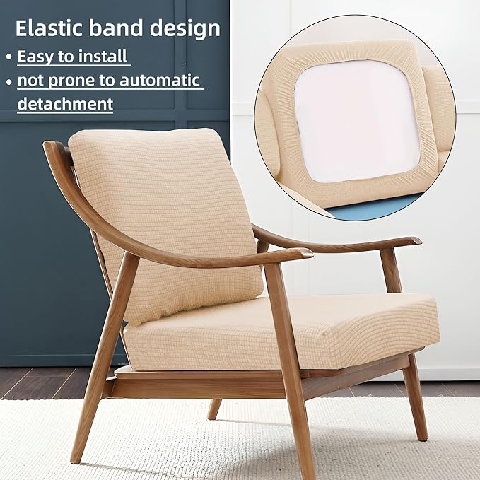 Outdoor Cushion Covers Set,8PCS Patio Furniture Couch Seat Slipcovers, Replacement for Sofa Sectional Chair(Cover，Only)