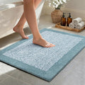 36x24 Large Bathroom Rugs Washable Non Slip, Dusty Blue Bath Mat for Bathroom Floor Tub, Soft Absorbent Quick Dry Mats for Shower, Bathtub,Home Decor