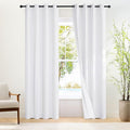 NICETOWN White Blackout Curtains 84 inches Long, Grommet 100% Blackout Window Treatments Heat Blocking Thermal Drapes for Bedroom/Living Room, W46 x L84, 2 Panels