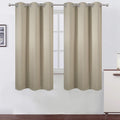 LEMOMO Beige Thermal Blackout Curtains/42 x 63 Inch/Set of 2 Panels Room Darkening Curtains for Bedroom