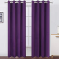 LEMOMO Purple Thermal Blackout Curtains/52 x 95 Inch/Set of 2 Panels Room Darkening Curtains for Bedroom