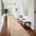2'6"x16' Washable Hallway Runner Rug - Non Slip Kitchen Runner Rugs with Rubber Backing Vintage Low-Pile Carpet Runners for Entryway Dining Room Laundry Room Home Decor (Brick)