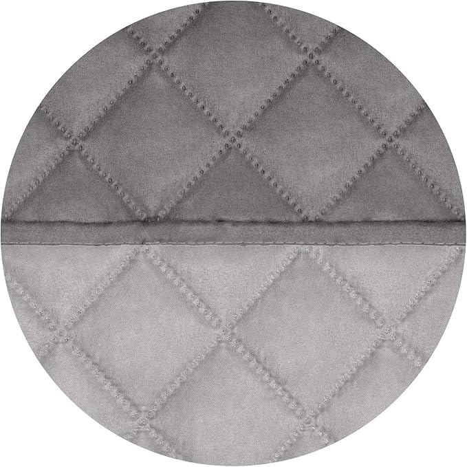 PureFit Reversible Quilted Sofa Cover, Water Resistant Slipcover Furniture Protector, Washable Couch Cover with Non Slip Foam and Elastic Straps for Kids, Dogs, Pets (Chair, Gray/Light Gray) Small