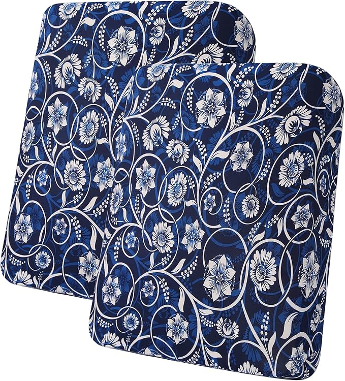 hyha Printed Couch Cushion Covers, Floral Sofa Covers Washable for 2 Cushion Couch, Stretch Pattern Outdoor Cushion Covers for Patio Furniture with Elastic Bottom(2 Packs, Baroque)