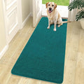 OLANLY Dog Door Mat for Muddy Paws 70x24, Absorbs Moisture and Dirt, Absorbent Non-Slip Washable Doormat, Quick Dry Chenille Mud Mat for Dogs, Entry Indoor Entryway Carpet for Inside Floor, Lake Blue