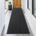 OLANLY Front Door Mat Indoor Outdoor Entrance, Waterproof Heavy Duty Doormat, Fade Resistant, Low Profile, Easy Clean Patio Porch Welcome Floor Mats for Entry, 71x30, Off-Black